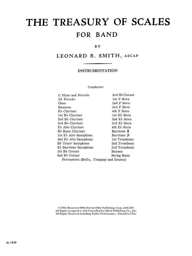 アート・デザイン・音楽 Treasury of Scales for Band Treasury of Scales for Band and Orchestra: Conductor: Smith